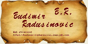 Budimir Radusinović vizit kartica